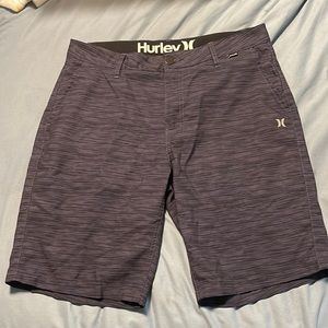 Hurley dark blue navy  striped board shirt size 34